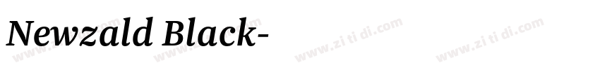 Newzald Black字体转换 Newzald Black字体转换